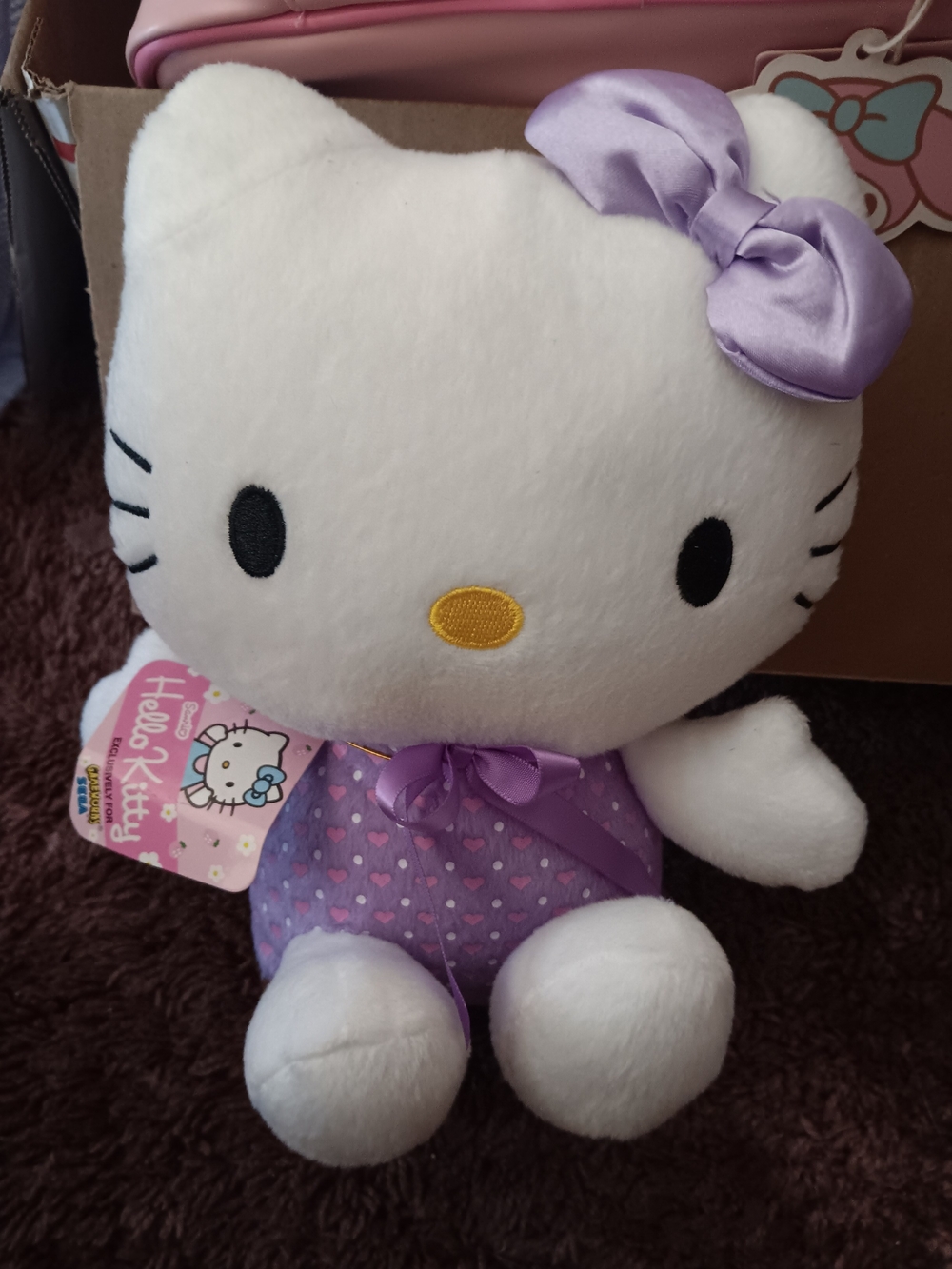 Sanrio Hello Kitty Plush - White with Purple Bow & Outfit